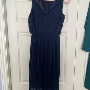 Chelsea28 Blue Sundress with Notched Collar for Cocktail